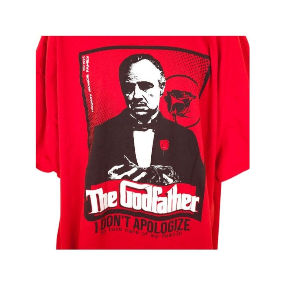 Godfather T Shirt Mens Size 5XL Red I Dont Apologize To Take Care Of My Family